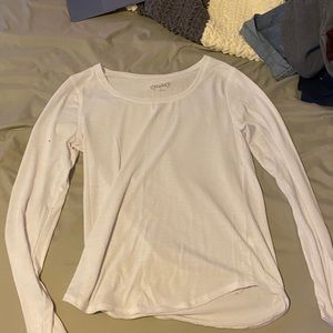 plain white long sleeve shirt